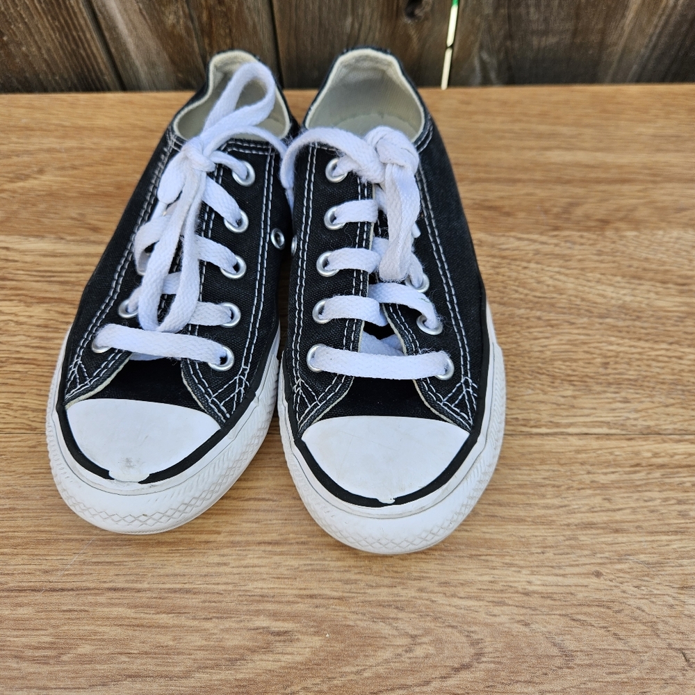 Converse All Star Black and White Canvas Sneakers Unisex Size 11.5 - Picture 12 of 16